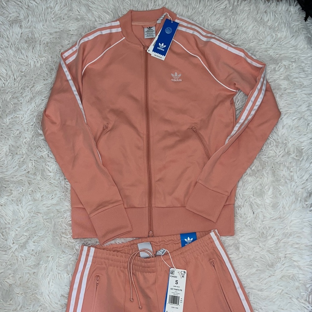 Adidas ambient blush track suit